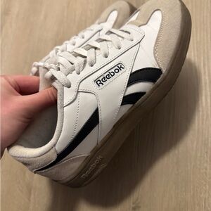 Reebok Women's White and Black Sneakers